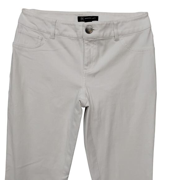 Inc International Concepts Skinny Jeans Size 2 White Stretchy Mock Front Pockets - Picture 2 of 8